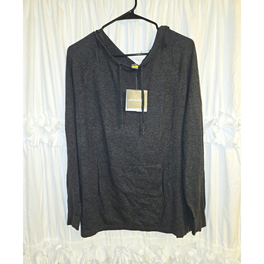 Eddie Bauer Travex FreeHeat Gray Knit Hoodie Women 2XL Thermal Insulation